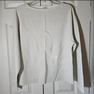 Lafayette 148 Metallic Stripe Boatneck Top